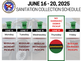 juneteenth sanitation pickup schedule