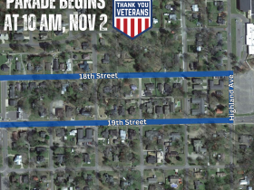 veterans day parade route