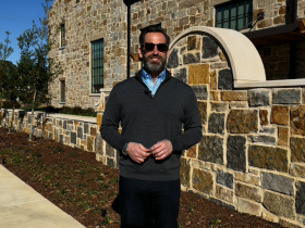 Mayor Gates in front of City Hall