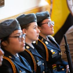 The Procession of Flags & Pledge of Allegiance were led by Jasper HS ROTC