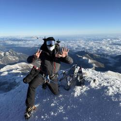 Mayor Gates at top of Mount Elbrus