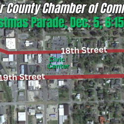 WC Christmas parade map