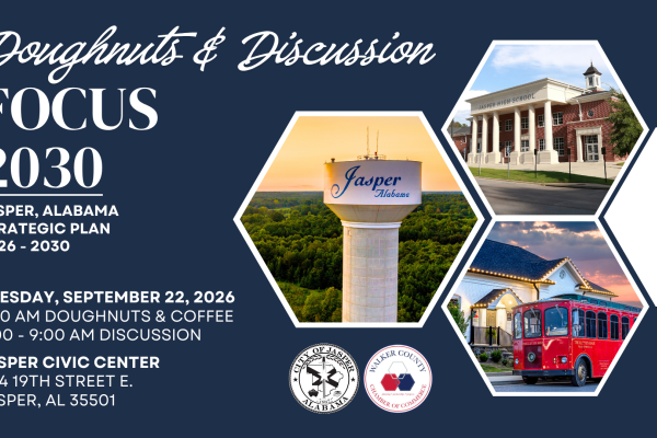 Doughnuts & Discussion: Focus 2030 graphic