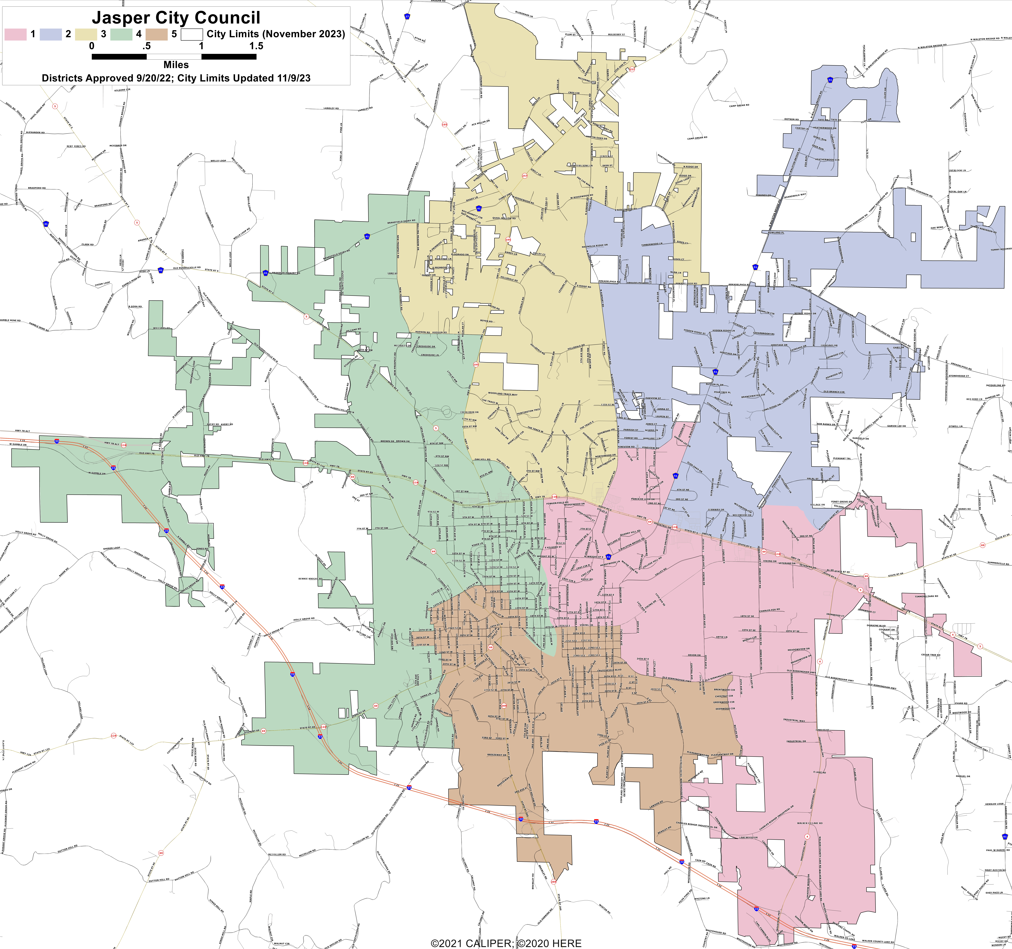 City District Map | City of Jasper, AL