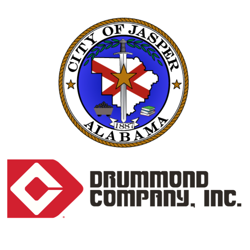 City of Jasper and Drummond Company, Inc. logos