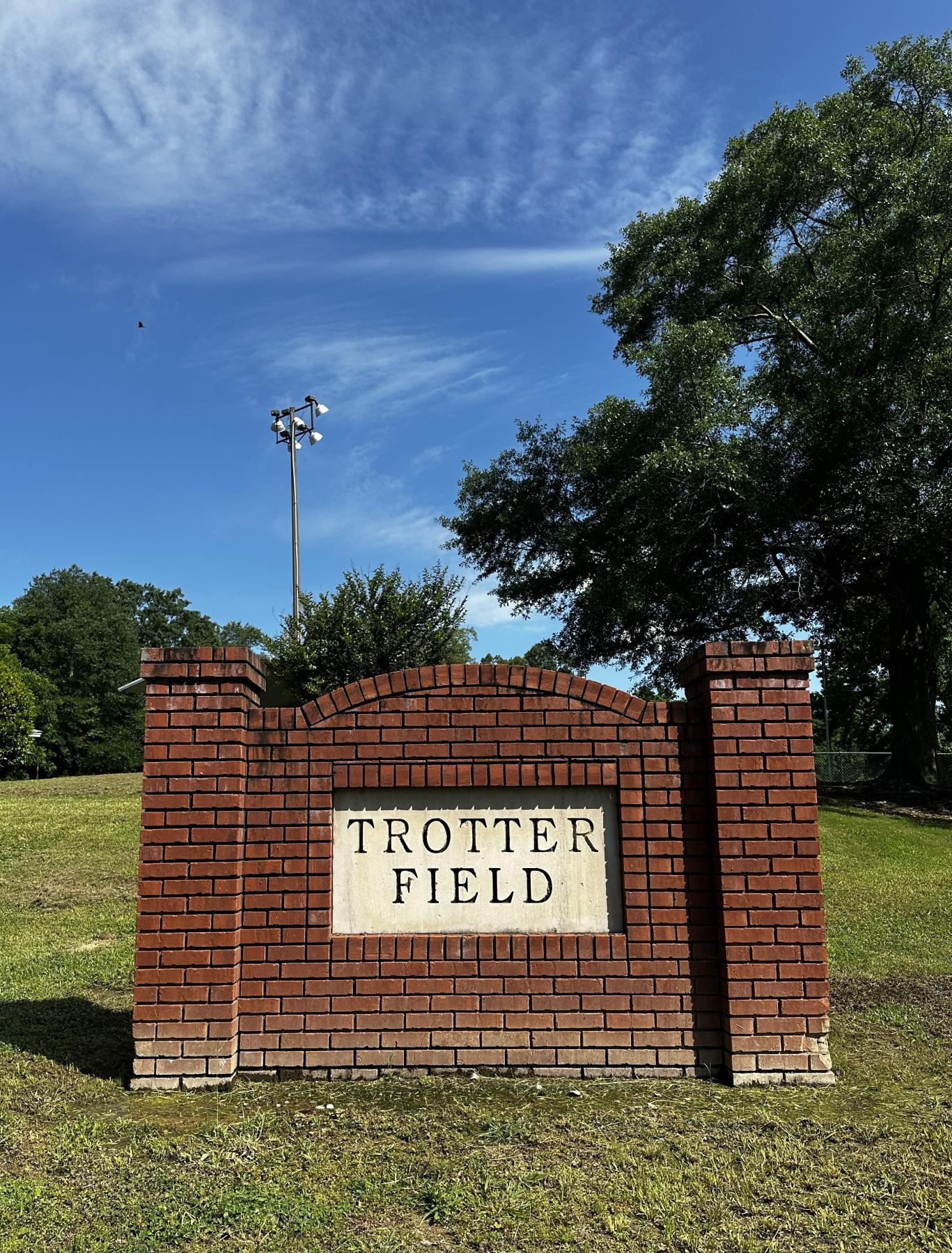 Trotter Field brick sign